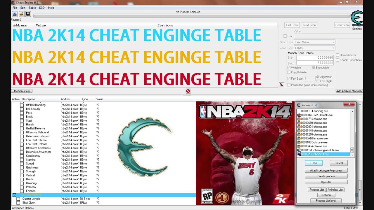 cheat engine cheat tables